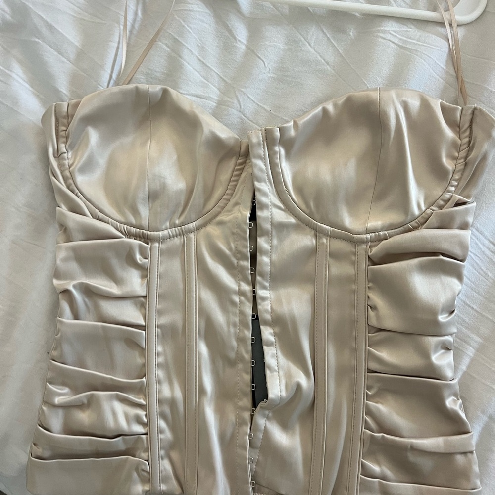Elegant Satin Bustier Top
